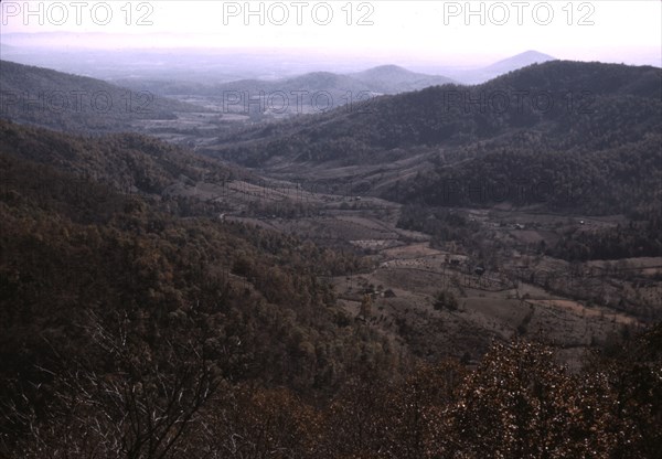 View along the Skyline Drive, Va., ca. 1940. Creator: Jack Delano.