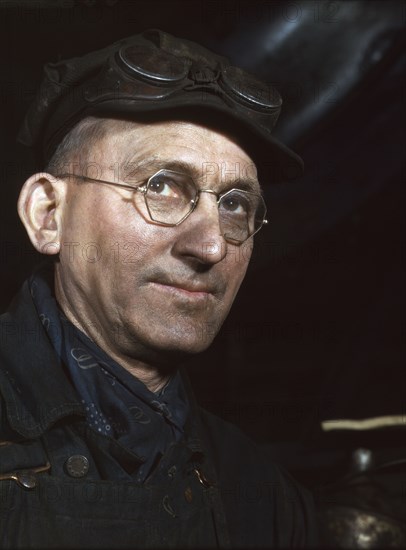 James Lynch, a roundhouse worker, C & NW RR, Proviso yard, 1942. Creator: Jack Delano.