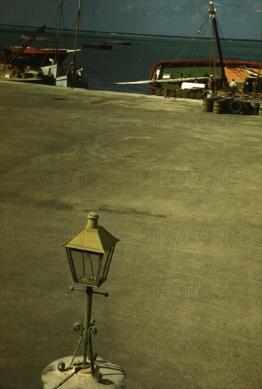 Along the waterfront, Christiansted, Saint Croix, Virgin Islands, 1941. Creator: Jack Delano.