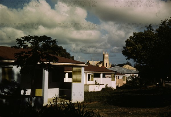 Houses in Saint Croix island, city of Christiansted, Virgin Islands, 1941. Creator: Jack Delano.