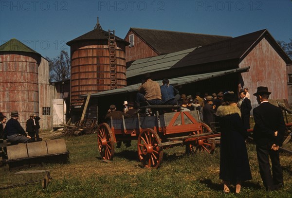 Farm auction, Derby, Conn., 1940. Creator: Jack Delano.