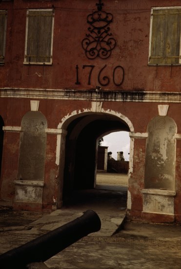 In the old fort built by the French, Frederiksted, Saint Croix island, Virgin Islands, 1941. Creator: Jack Delano.