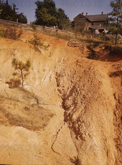 Greene Co. Ga., eroded farm land, 1941. Creator: Jack Delano.