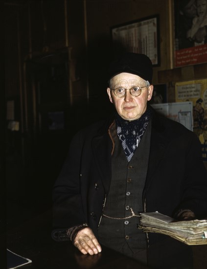 John L. Walter, conductor at Proviso yard of the C&NWRR, Chicago, Ill., 1942. Creator: Jack Delano.