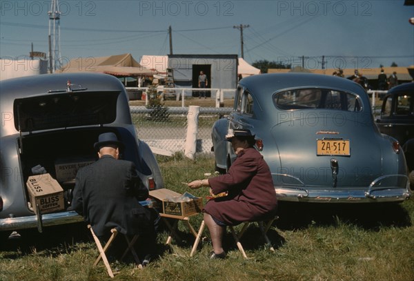 At the Vermont state fair, Rutland, 1941. Creator: Jack Delano.