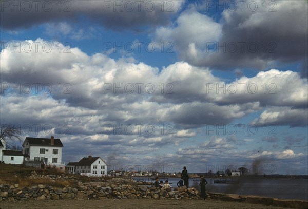 Connecticut town on the sea, probably Stonington, 1940. Creator: Jack Delano.