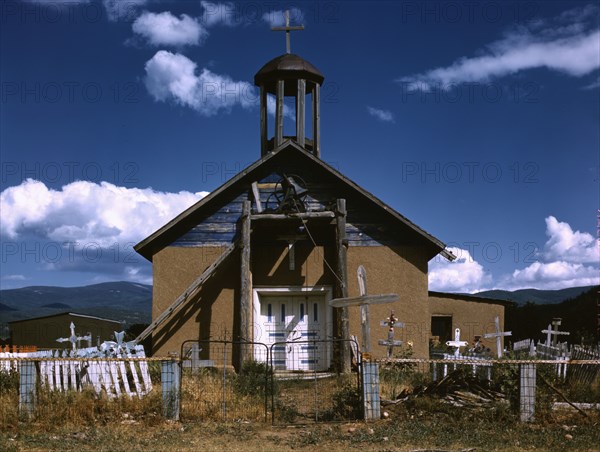 Llano de San Juan, New Mexico, Catholic Church, 1940. Creator: Russell Lee.