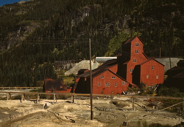 Mill at the Camp Bird Mine, Ouray County, Colorado, 1940. Creator: Russell Lee.