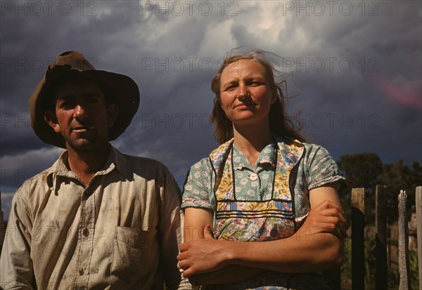 Faro and Doris Caudill, homesteaders, Pie Town, New Mexico, 1940. Creator: Russell Lee.
