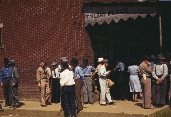 Farmers and townspeople in town on Court day, Campton, Ky., 1940. Creator: Marion Post Wolcott.