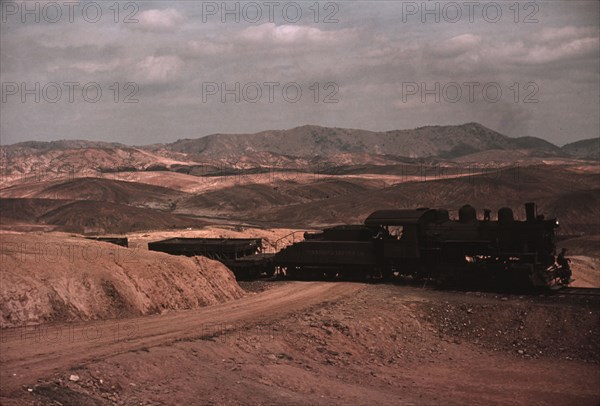 A train bringing copper ore out of the mine, Ducktown, Tenn. , 1940. Creator: Marion Post Wolcott.