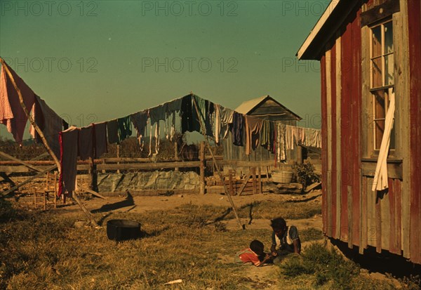 Backyard of Negro tenant's home, Marcella Plantation, Mileston, Miss. Delta, 1939. Creator: Marion Post Wolcott.