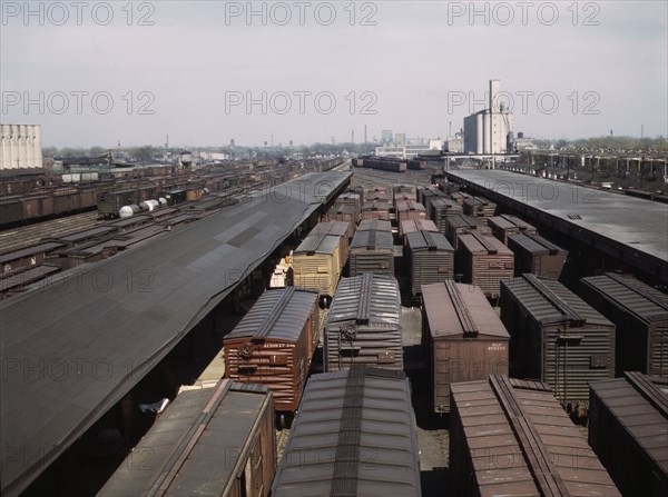 C. M. St. P. & P. R.R., general view of part of Galewood yard, Chicago, Illinois, 1943. Creator: Jack Delano.