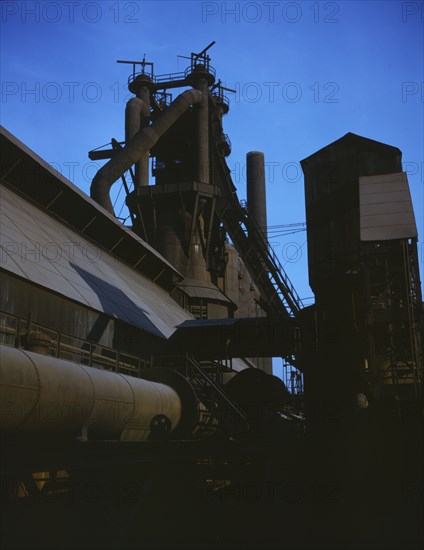 Blast furnace at Carnegie-Illinois Steel Corporation mill in Etna, Pennsylvania, 1941. Creator: Alfred T Palmer.