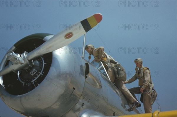 Aviation cadets at the Naval Air Base, Corpus Christi, Texas, 1942. Creator: Howard Hollem.