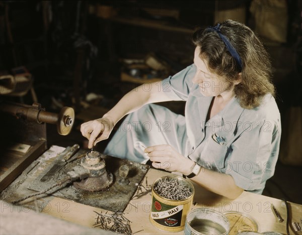 Transfusion donor bottles, Baxter Lab., Glenview, Ill., 1942. Creator: Howard Hollem.