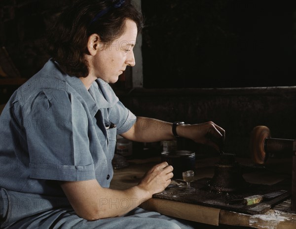 Transfusion donor bottles, Baxter Lab., Glenview, Ill. , 1942. Creator: Howard Hollem.