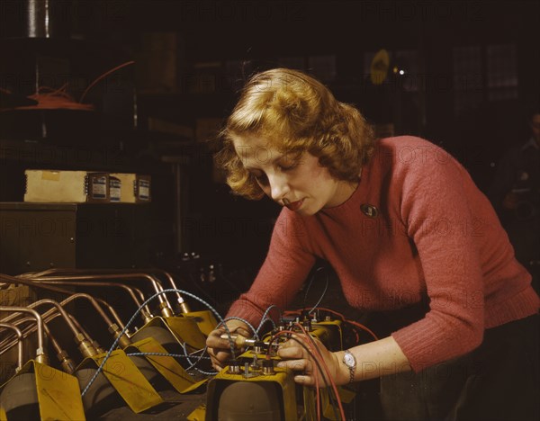 Lucile Mazurek, age 29, ex-housewife, husband going into..., Heil and Co., Milwaukee, Wisc., 1943. Creator: Howard Hollem.