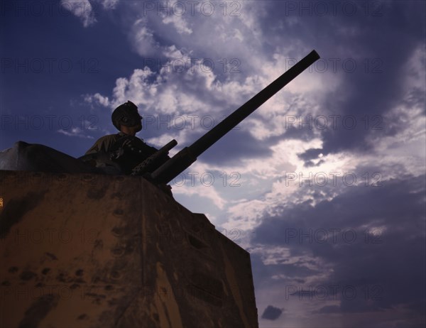 Tank commander, Ft. Knox, Ky., 1942. Creator: Alfred T Palmer.