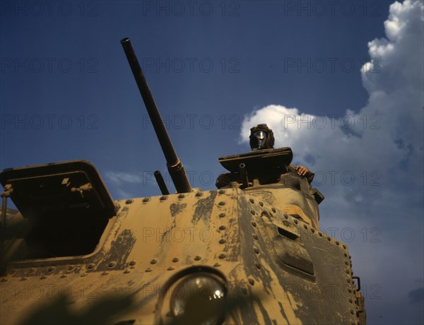 Tank commander, Ft. Knox, Ky., 1942. Creator: Alfred T Palmer.