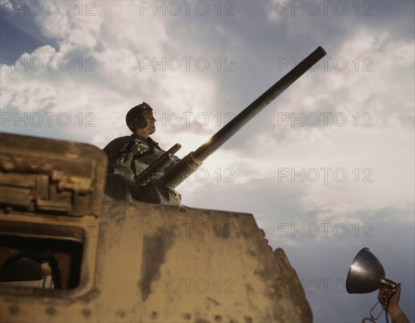 Tank commander, Ft. Knox, Ky., 1942. Creator: Alfred T Palmer.