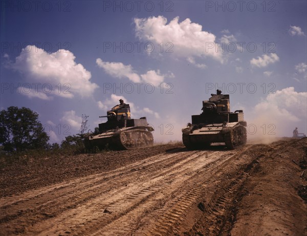 Light tanks, Fort Knox, Ky., 1942. Creator: Alfred T Palmer.