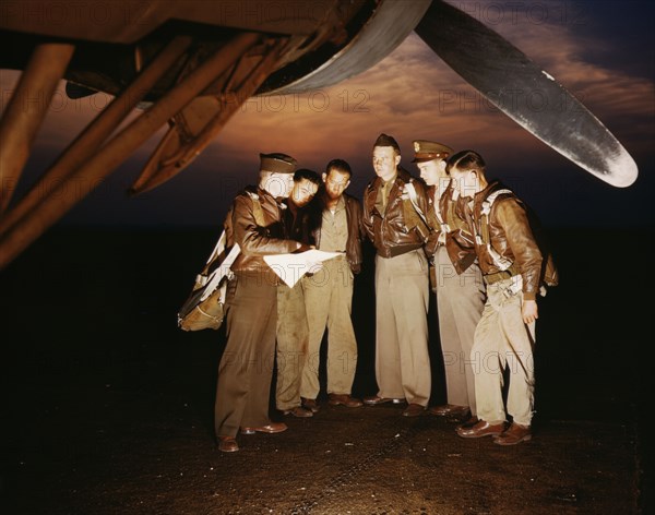 Here's our mission..., Langley Field, Va., 1942. Creator: Alfred T Palmer.