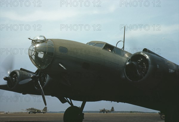 A giant of the skyways poises for flight, Langley Field, Va. , 1942. Creator: Alfred T Palmer.