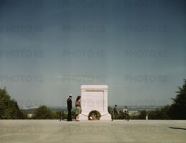 Sailor and girl at the Tomb of the Unknown Soldier, Washington, D.C. , 1943. Creator: John Collier.