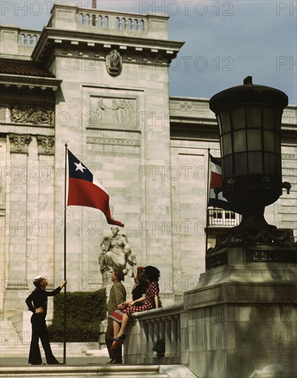 Steps of the Pan American Building, Washington, D.C., 1943. Creator: John Collier.