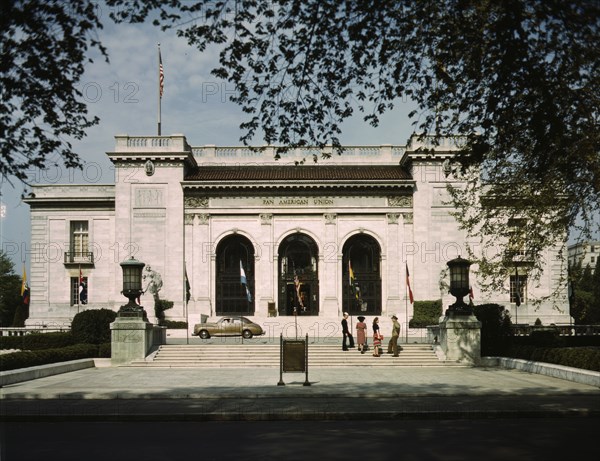 Front view of the Pan American Union, Washington, D.C., 1943. Creator: John Collier.