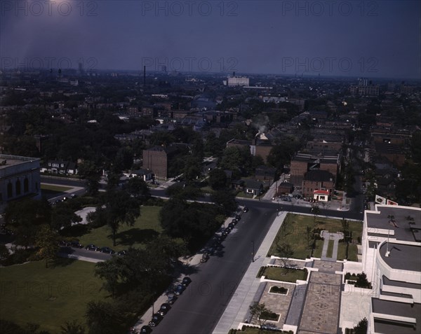 Looking east toward Rackham Building, Detroit, Mich. , 1942. Creator: Arthur S Siegel.