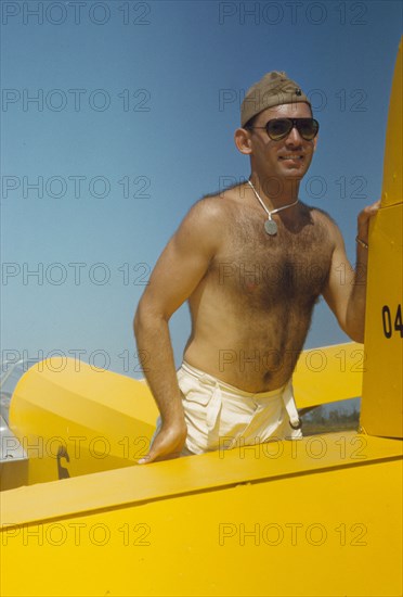 Marine with the gliders at Page Field, Parris Island, S.C., 1942. Creator: Alfred T Palmer.