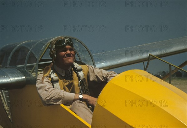 A marine Lieutenant, glider pilot in training at Page Field, Parris Island, S.C., 1942. Creator: Alfred T Palmer.