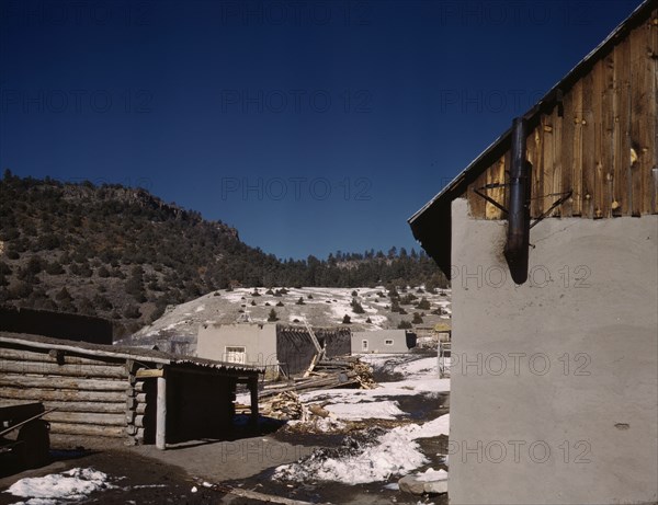 Village in New Mexico, ca. 1942. Creator: John Collier.