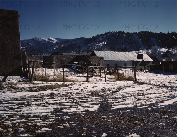 Village of Placita near Penasco, Taos Co., New Mexico, 1943. Creator: John Collier.