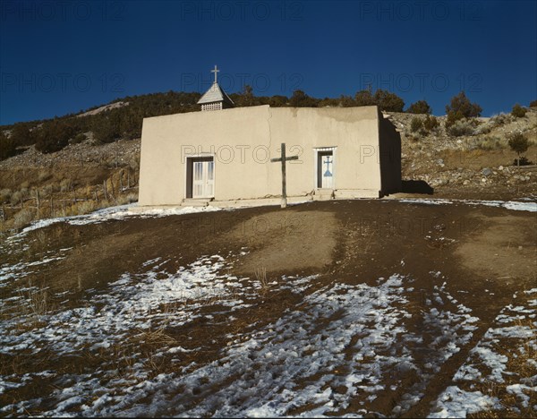 Chapel, Vadito, near Penasco, New Mexico, 1943. Creator: John Collier.