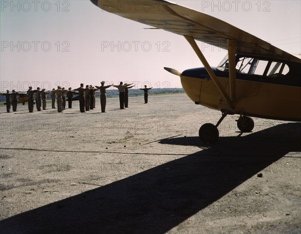 Civil Air Patrol Base, Bar Harbor, Maine, 1943. Creator: John Collier.