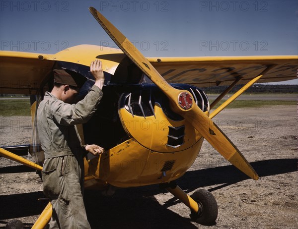 Civil Air Patrol Base, Bar Harbor, Maine, 1943. Creator: John Collier.