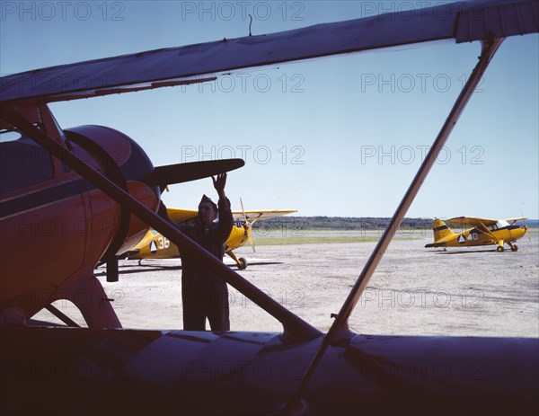 Civil Air Patrol Base, Bar Harbor, Maine, 1943. Creator: John Collier.