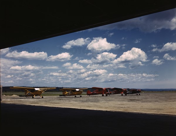 Civil Air Patrol Base, Bar Harbor, Maine, 1943. Creator: John Collier.