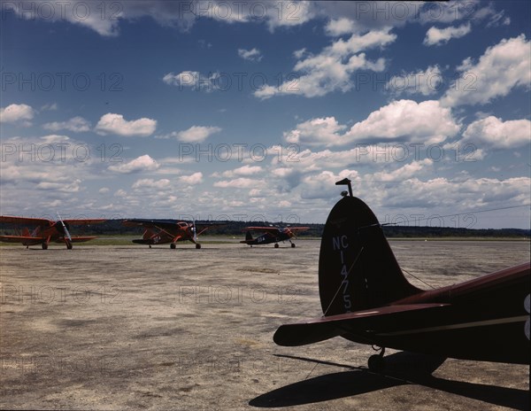 Civil Air Patrol Base, Bar Harbor, Maine, 1943. Creator: John Collier.