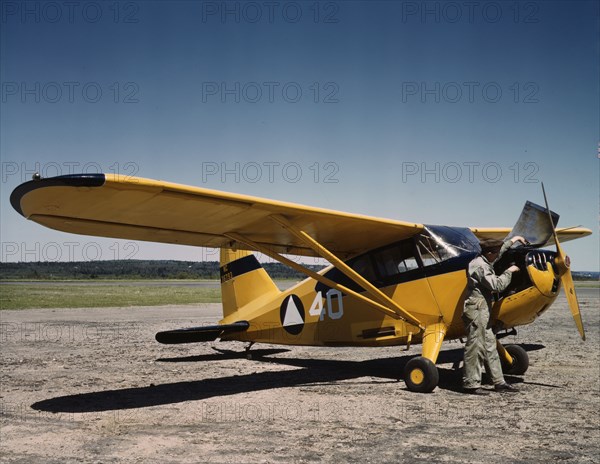 Civil Air Patrol Base, Bar Harbor, Maine, 1943. Creator: John Collier.