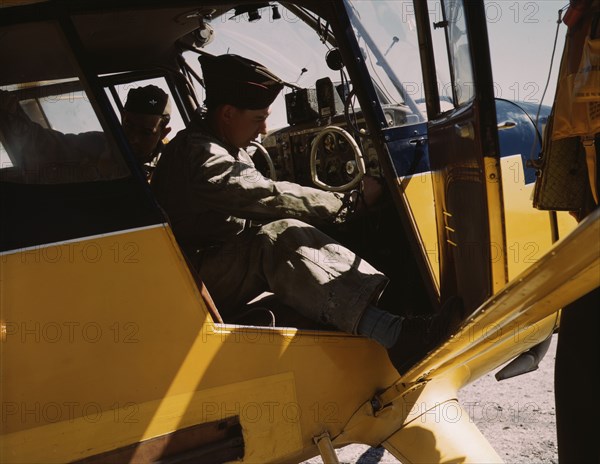 Civil Air Patrol Base, Bar Harbor, Maine, 1943. Creator: John Collier.