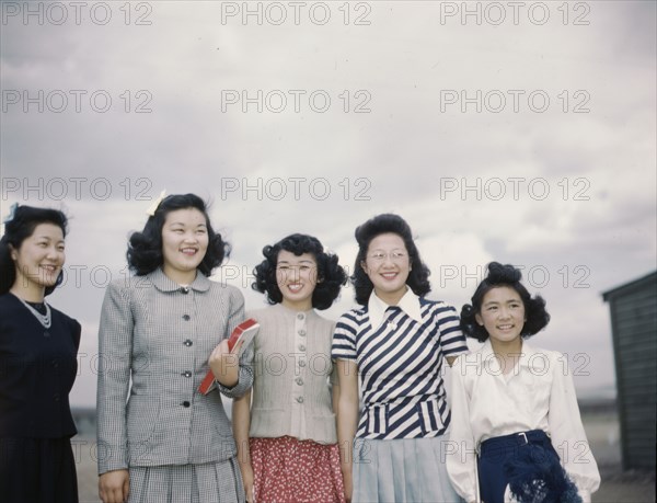 Japanese-American camp, war emergency evac...Tule Lake Relocation Center, Newell, CA, 1942 or 1943. Creator: Unknown.