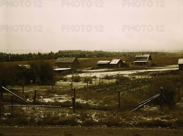 Ben Bow Mill of the Metal Reserves' Chromite development, Stillwater Co., Montana, 1942. Creator: Russell Lee.