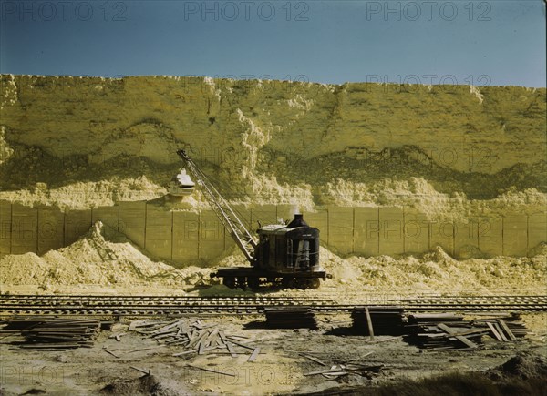 Freeport Sulphur Co., 60 foot high vat of sulphur, Hoskins Mound, Texas, 1943. Creator: John Vachon.