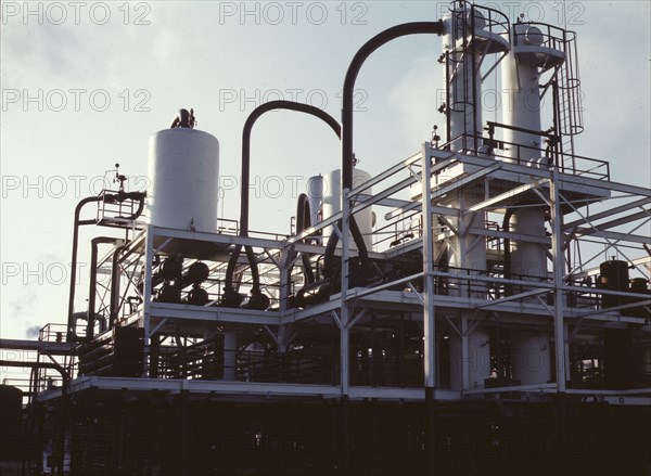 De-waxing plant at Mid-Continent refinery, Tulsa, Okla., (1943?). Creator: John Vachon.