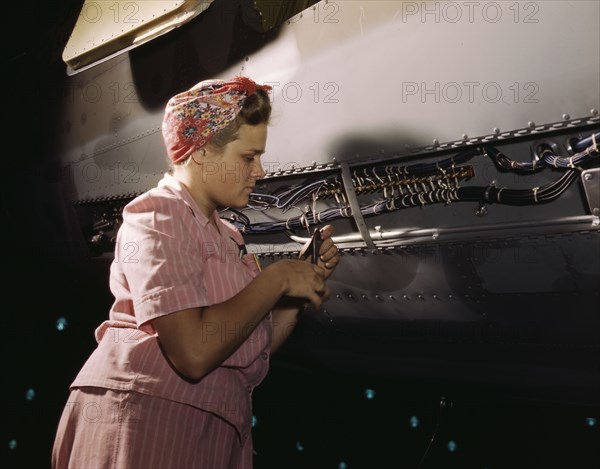 With careful Douglas training, women do...Douglas Aircraft Company, Long Beach, Calif., 1942. Creator: Alfred T Palmer.