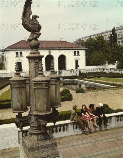 Garden of Pan American Union Building, Washington, D.C., 1943. Creator: John Collier.